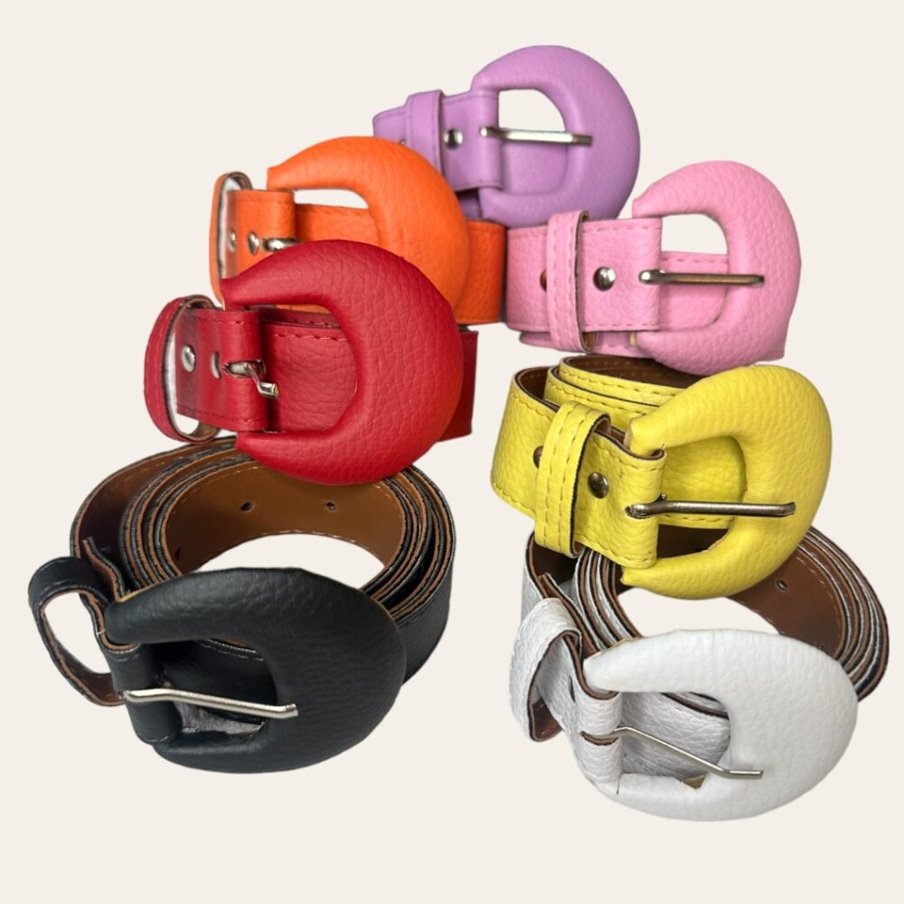 NEW 7 Vegan Leather Belt Set (7 Colors)